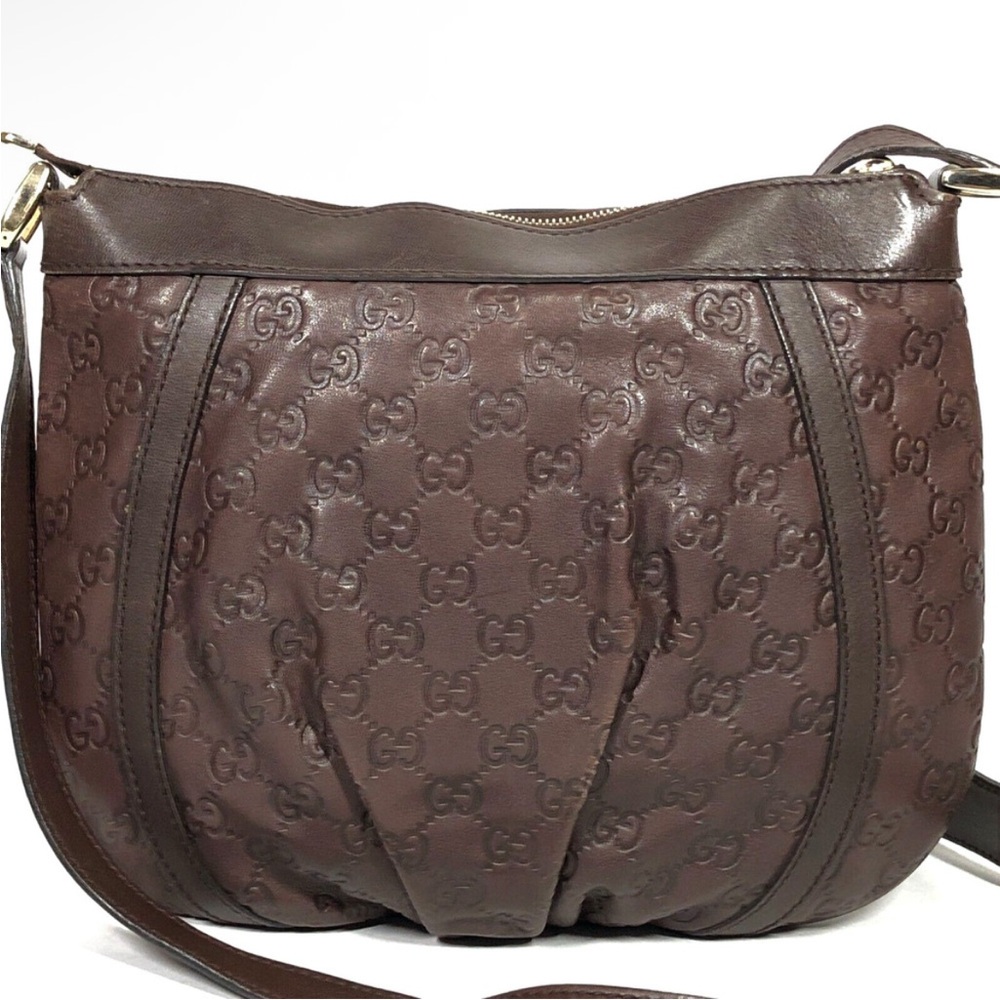 Gucci Brown Monogram Crossbody Bag - Picture 2 of 15